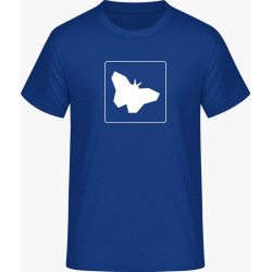 T-Shirt - blaue Schmetterlinge