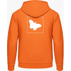 Hoodie - orange Schmetterlinge