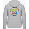 HOODIE grau - Logo farbig