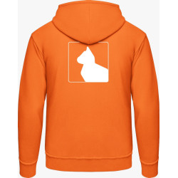 Hoodie - orange Katzen