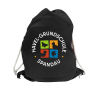 Sportbeutel schwarz Schullogo farbig