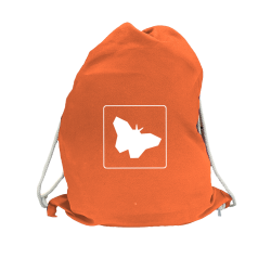 Sportbeutel orange Schmetterlinge