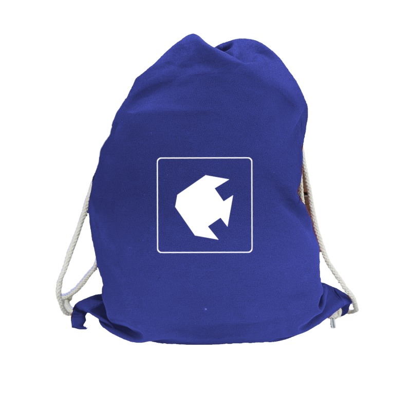 Sportbeutel blau Fische